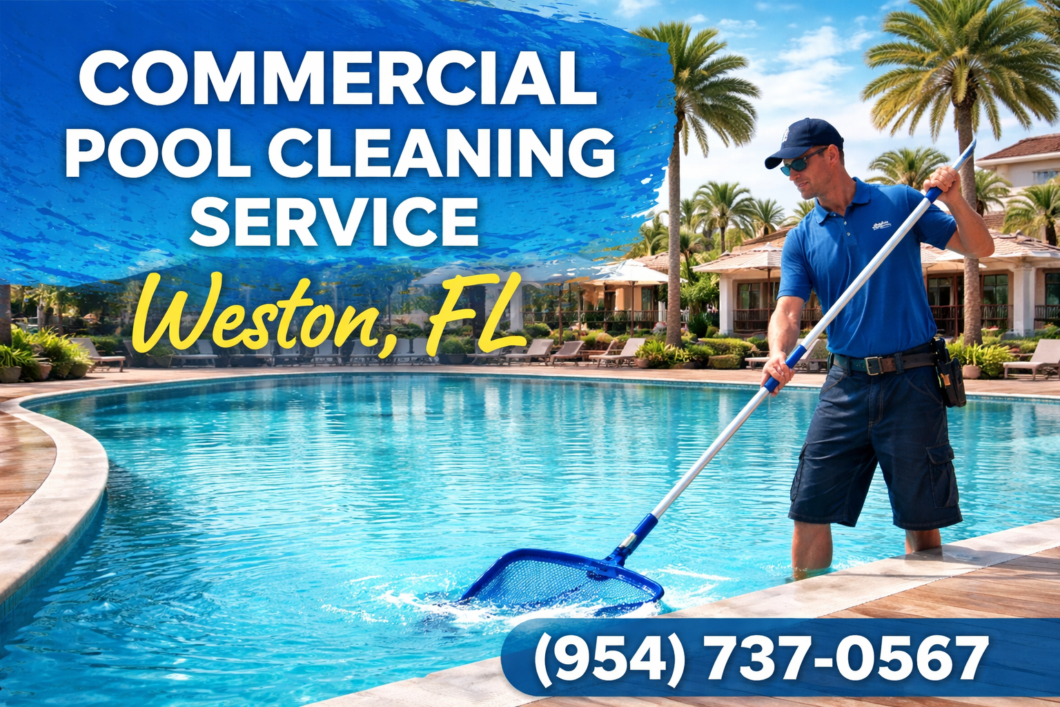 Commercial Pool Cleaning Service in Weston