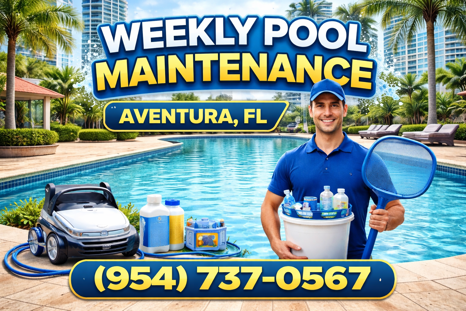 Weekly Pool Maintenance in Aventura