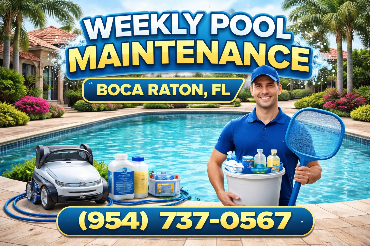 Weekly Pool Maintenance in Boca Raton