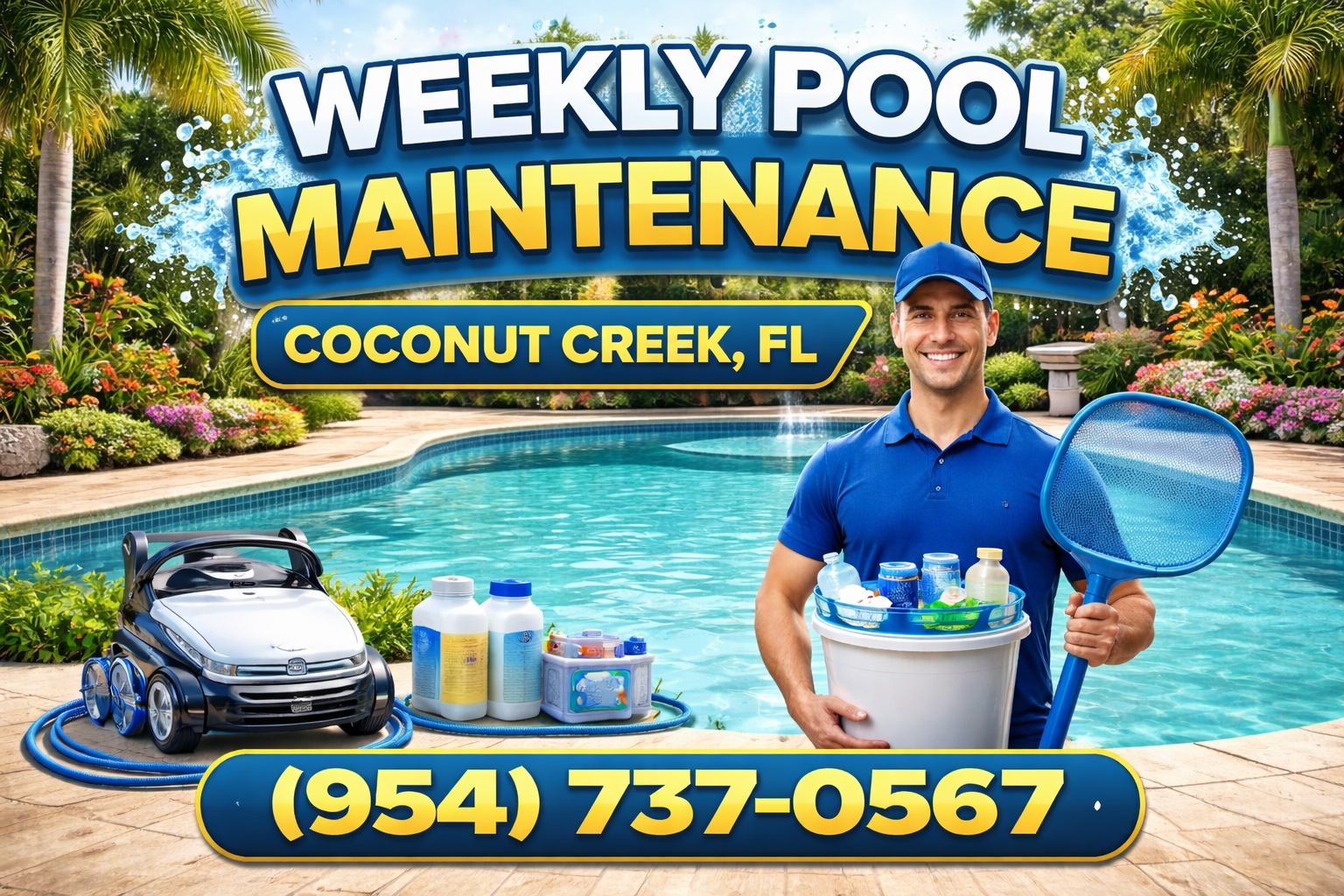Weekly Pool Maintenance in Coconut Creek