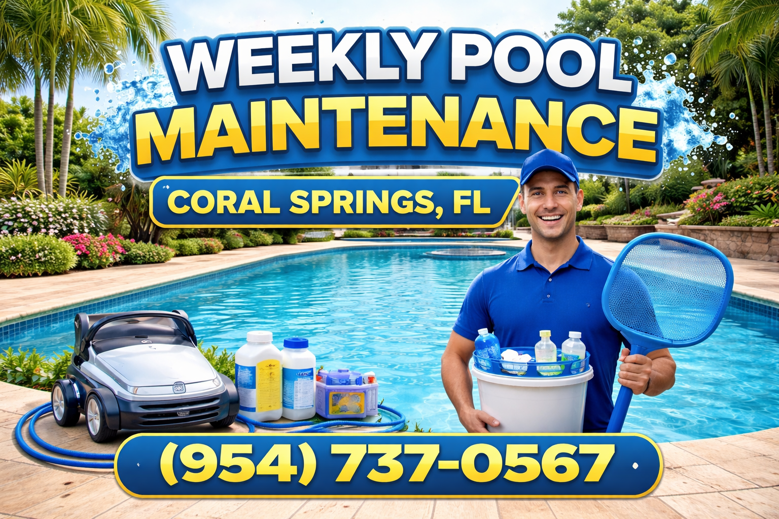 Weekly Pool Maintenance in Coral Springs