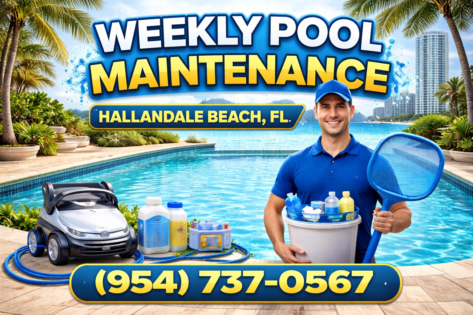 Weekly Pool Maintenance in Hallandale Beach