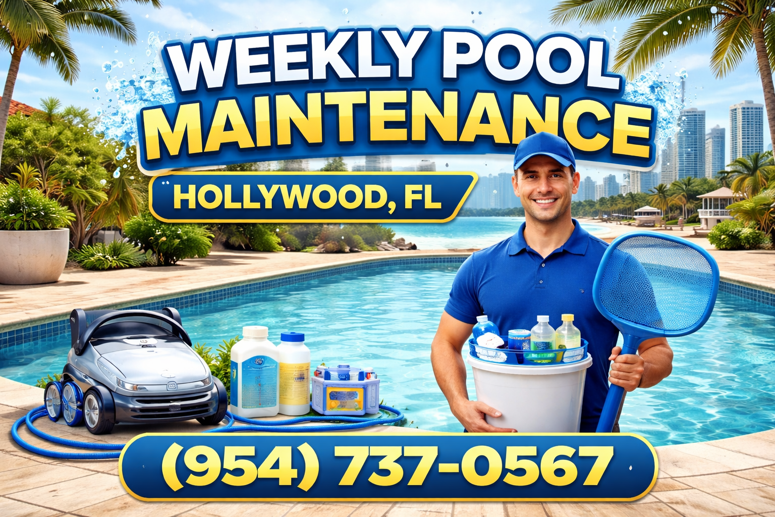 Weekly Pool Maintenance in Hollywood