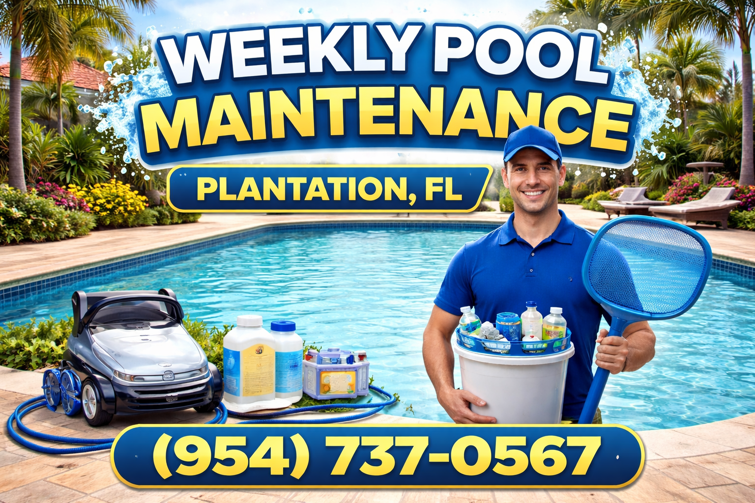 Weekly Pool Maintenance in Plantation