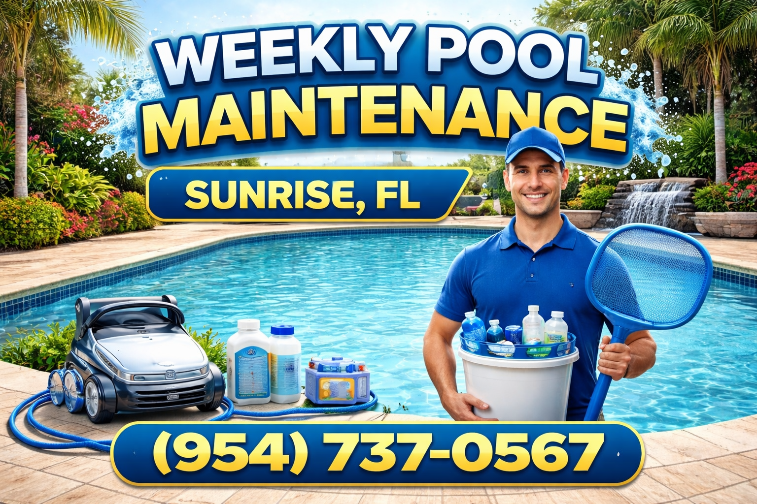 Weekly Pool Maintenance in Sunrise