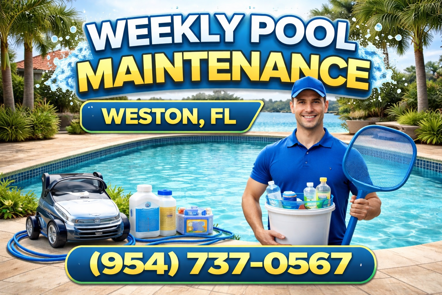 Weekly Pool Maintenance in Weston